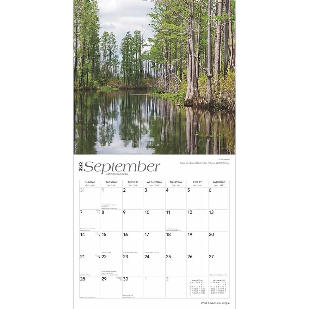 2025 Calendars|BrownTrout 2025 Georgia Wild & Scenic 12" x 12" Monthly Square Wall Calendar (9781975474836)