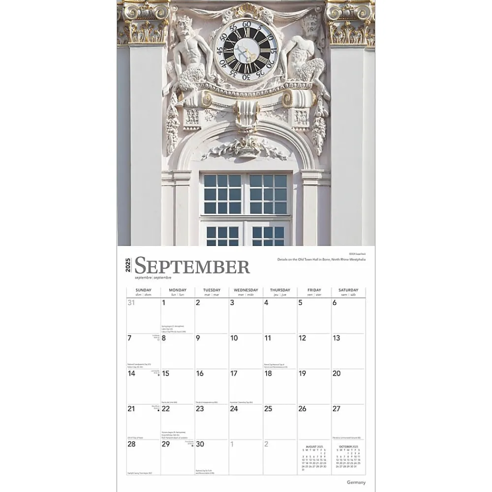 2025 Calendars|BrownTrout 2025 Germany 12" x 12" Monthly Wall Calendar (9781975478056)