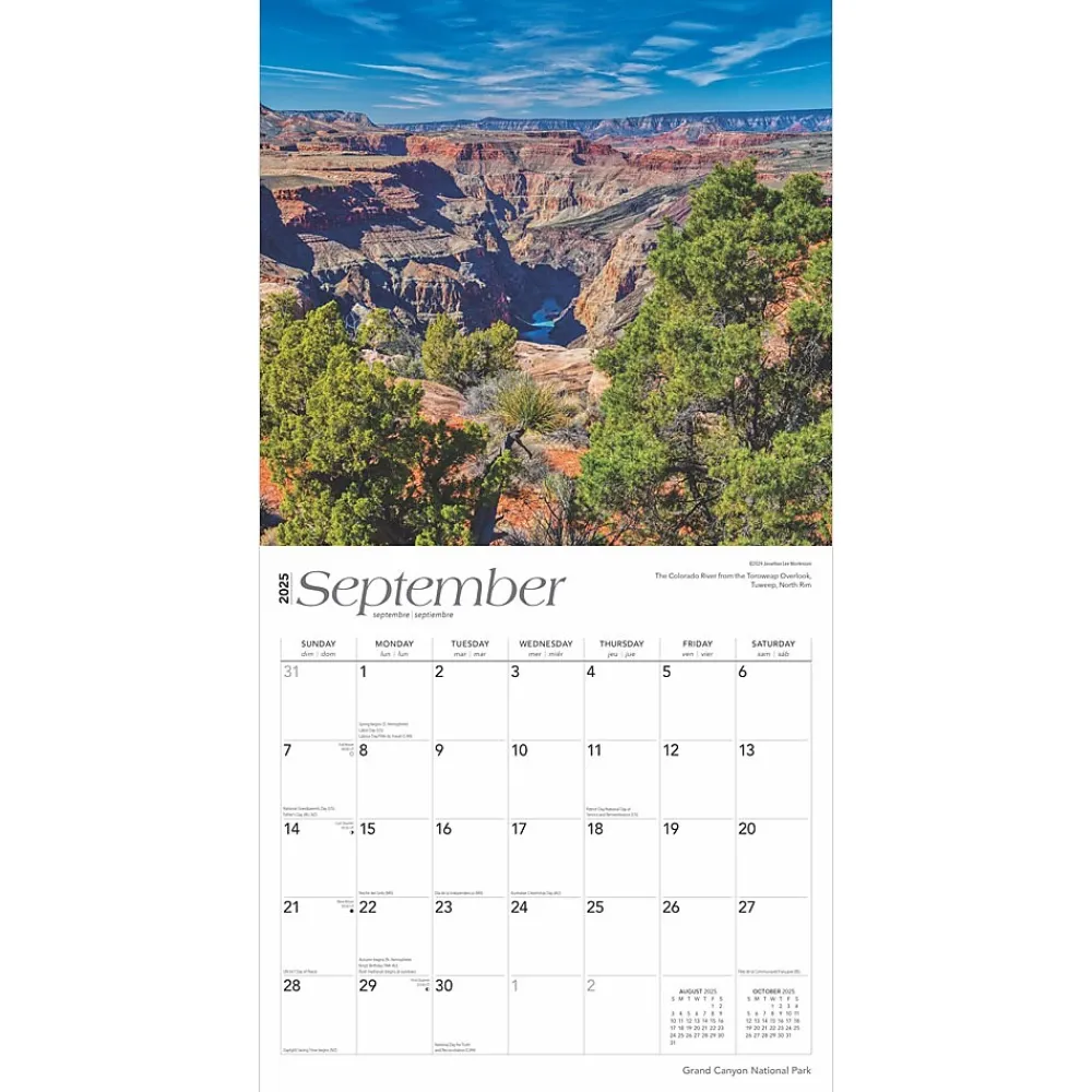 2025 Calendars|BrownTrout 2025 Grand Canyon National Park 12" x 12" Monthly Square Wall Calendar (9781975474850)