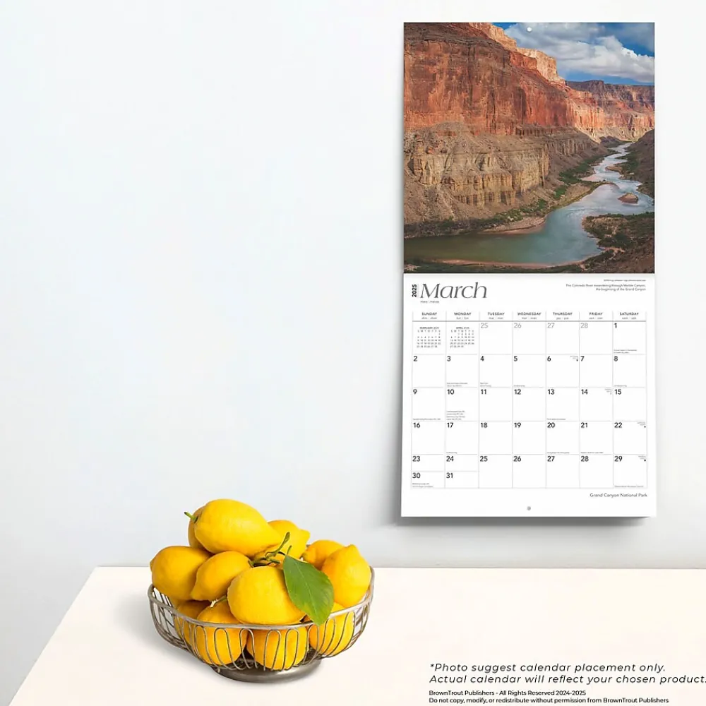 2025 Calendars|BrownTrout 2025 Grand Canyon National Park 12" x 12" Monthly Square Wall Calendar (9781975474850)