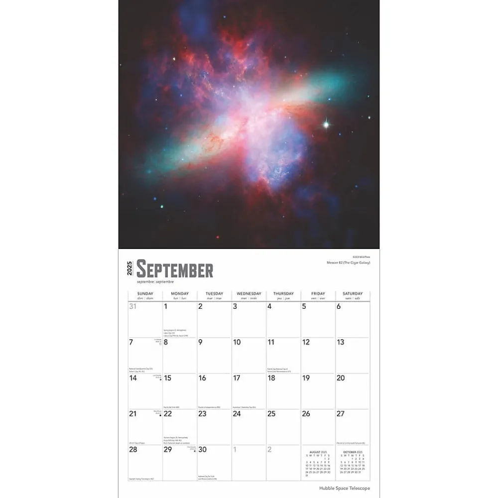 2025 Calendars|BrownTrout 2025 Hubble Space Telescope 12" x 12" Monthly Wall Calendar (9781975477172)