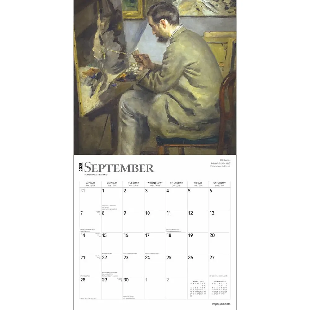 2025 Calendars|BrownTrout 2025 Impressionists 12" x 12" Monthly Wall Calendar (9781975474942)
