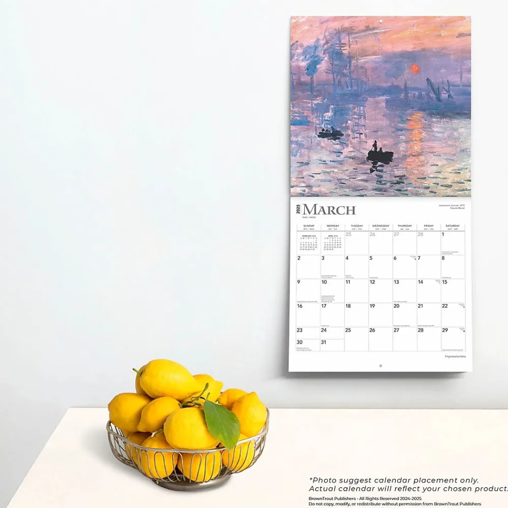 2025 Calendars|BrownTrout 2025 Impressionists 12" x 12" Monthly Wall Calendar (9781975474942)