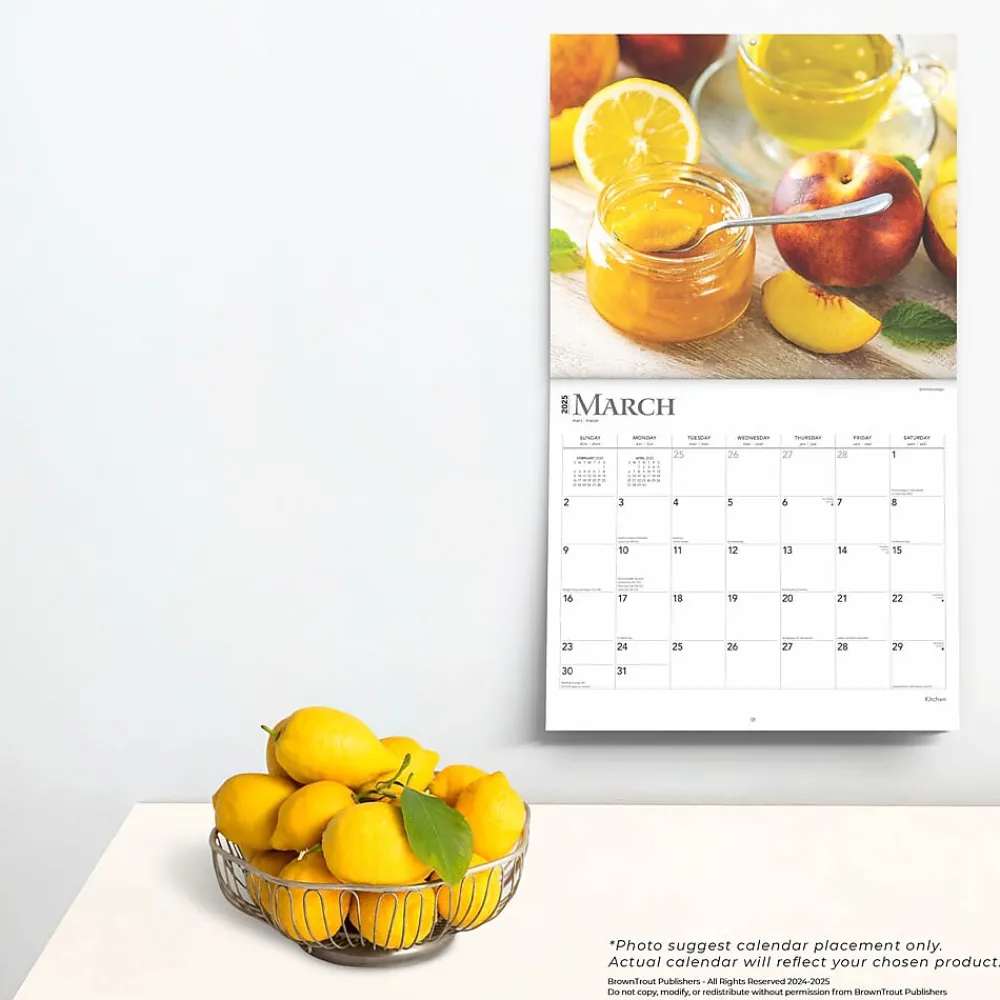 2025 Calendars|BrownTrout 2025 Kitchen 14" x 24" Monthly Deluxe Wall Calendar, (9781975473051)