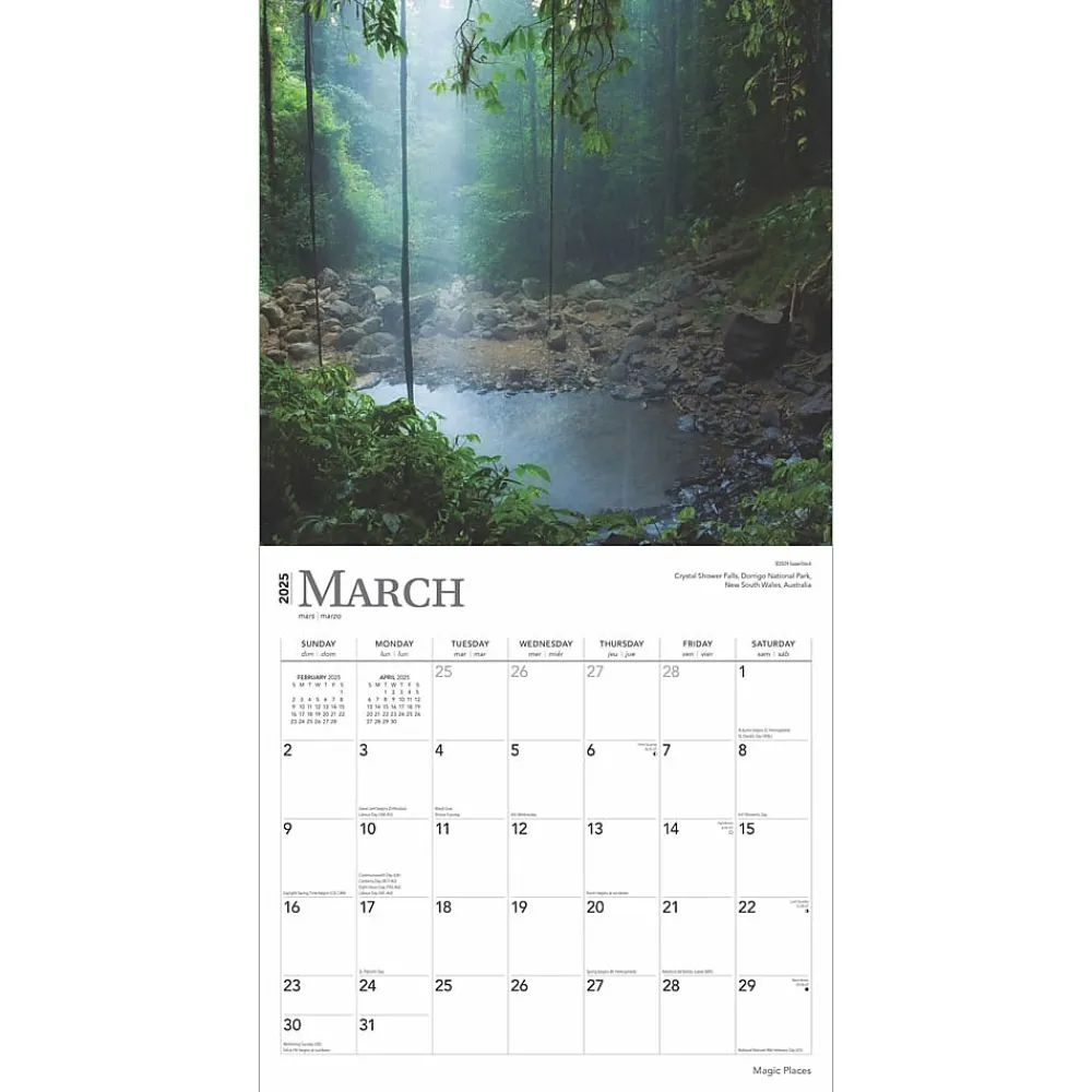 2025 Calendars|BrownTrout 2025 Magic Places 12" x 12" Monthly Square Wall Calendar (9781975475130)