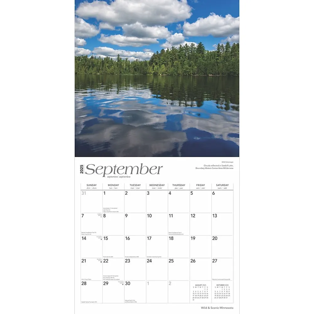 2025 Calendars|BrownTrout 2025 Minnesota Wild & Scenic 12" x 12" Monthly Square Wall Calendar (9781975475284)