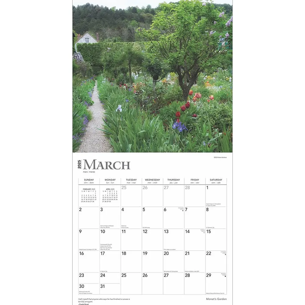 2025 Calendars|BrownTrout 2025 Monet's Garden 12" x 12" Monthly Wall Calendar (9781975477431)