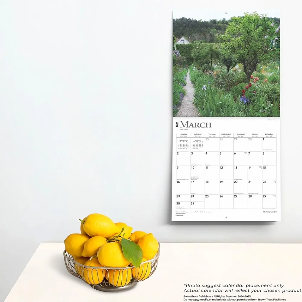 2025 Calendars|BrownTrout 2025 Monet's Garden 12" x 12" Monthly Wall Calendar (9781975477431)