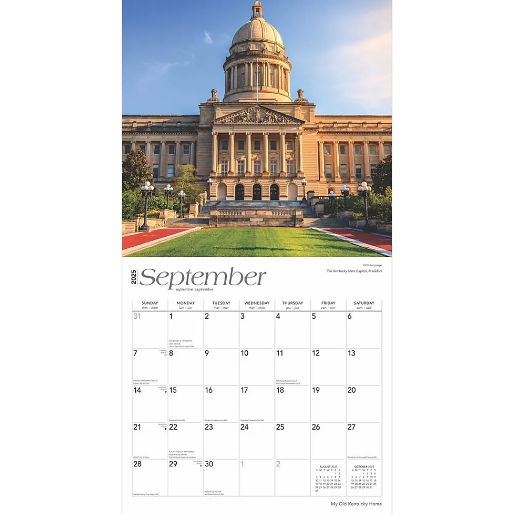 2025 Calendars|BrownTrout 2025 My Old Kentucky Home Kentucky Places 12" x 12" Monthly Square Wall Calendar (9781975482992)