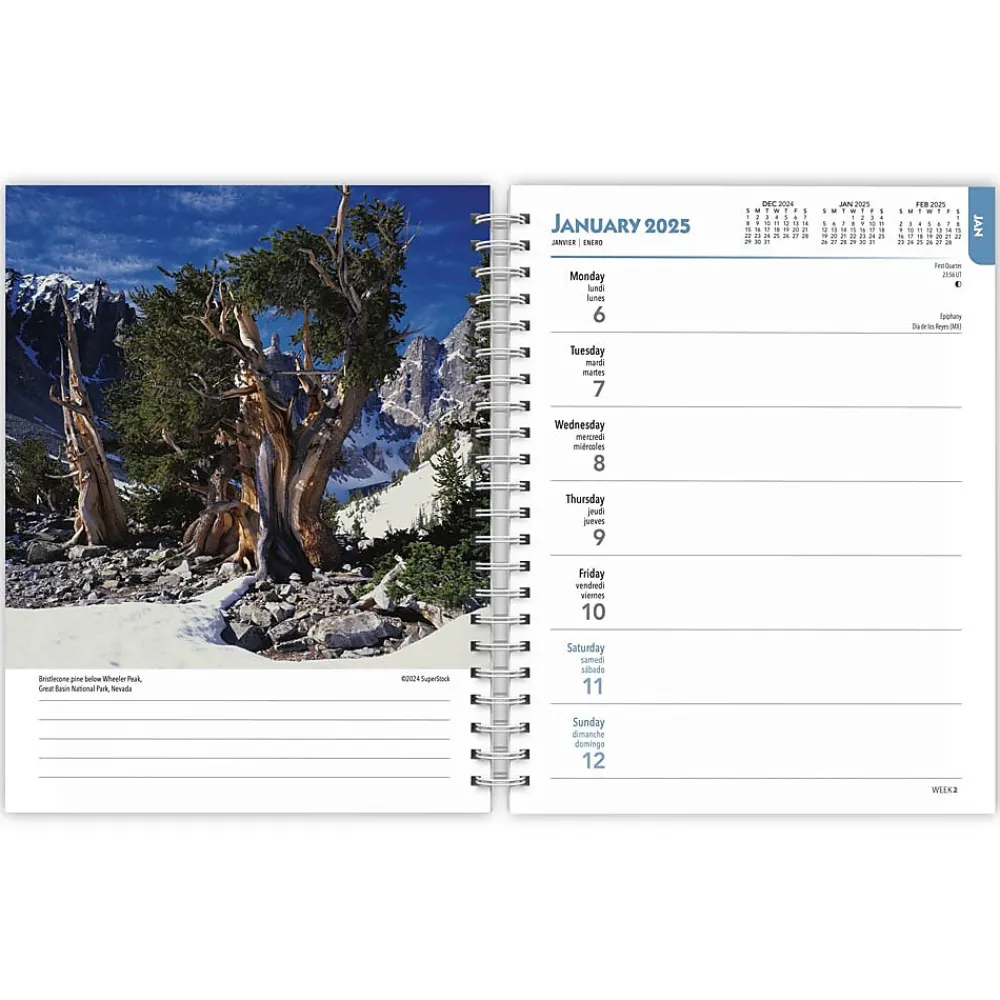 2025 Planners|BrownTrout 2025 National Parks 6" x 7.75" Weekly Engagement Planner, Paper Cover, Multicolored (9781975473242)