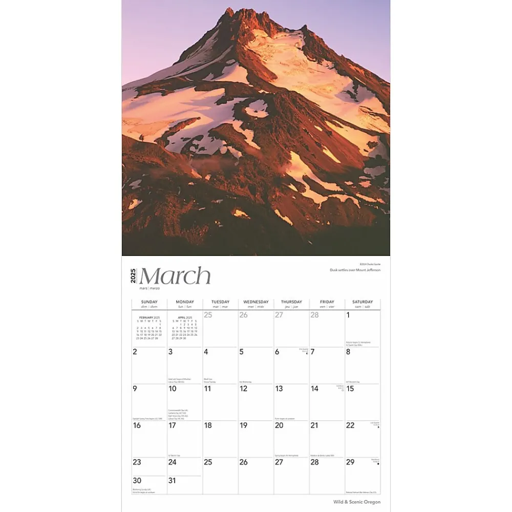 2025 Calendars|BrownTrout 2025 Oregon Wild & Scenic 12" x 12" Monthly Wall Calendar (9781975475505)