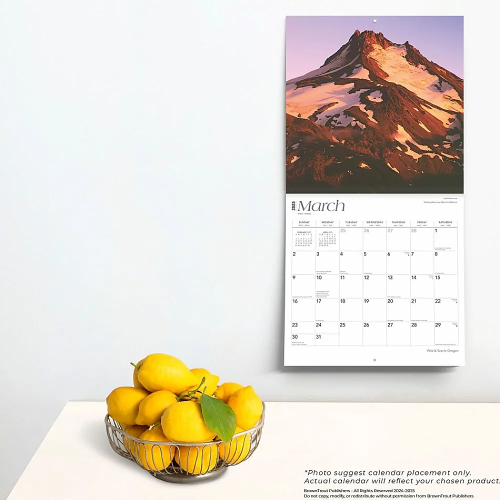 2025 Calendars|BrownTrout 2025 Oregon Wild & Scenic 12" x 12" Monthly Wall Calendar (9781975475505)