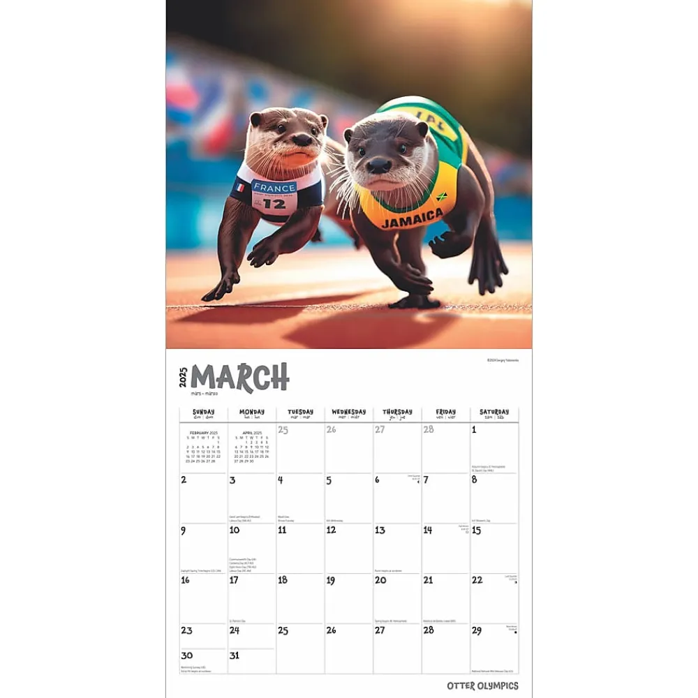 2025 Calendars|BrownTrout 2025 Otter Olympics 12" x 12" Monthly Wall Calendar (9781975482961)