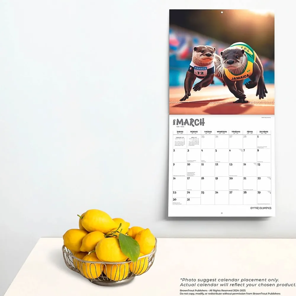 2025 Calendars|BrownTrout 2025 Otter Olympics 12" x 12" Monthly Wall Calendar (9781975482961)