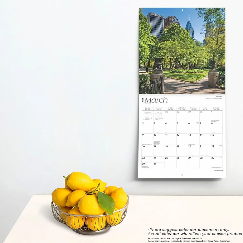 2025 Calendars|BrownTrout 2025 Philadelphia 12" x 12" Monthly Wall Calendar (9781975475536)