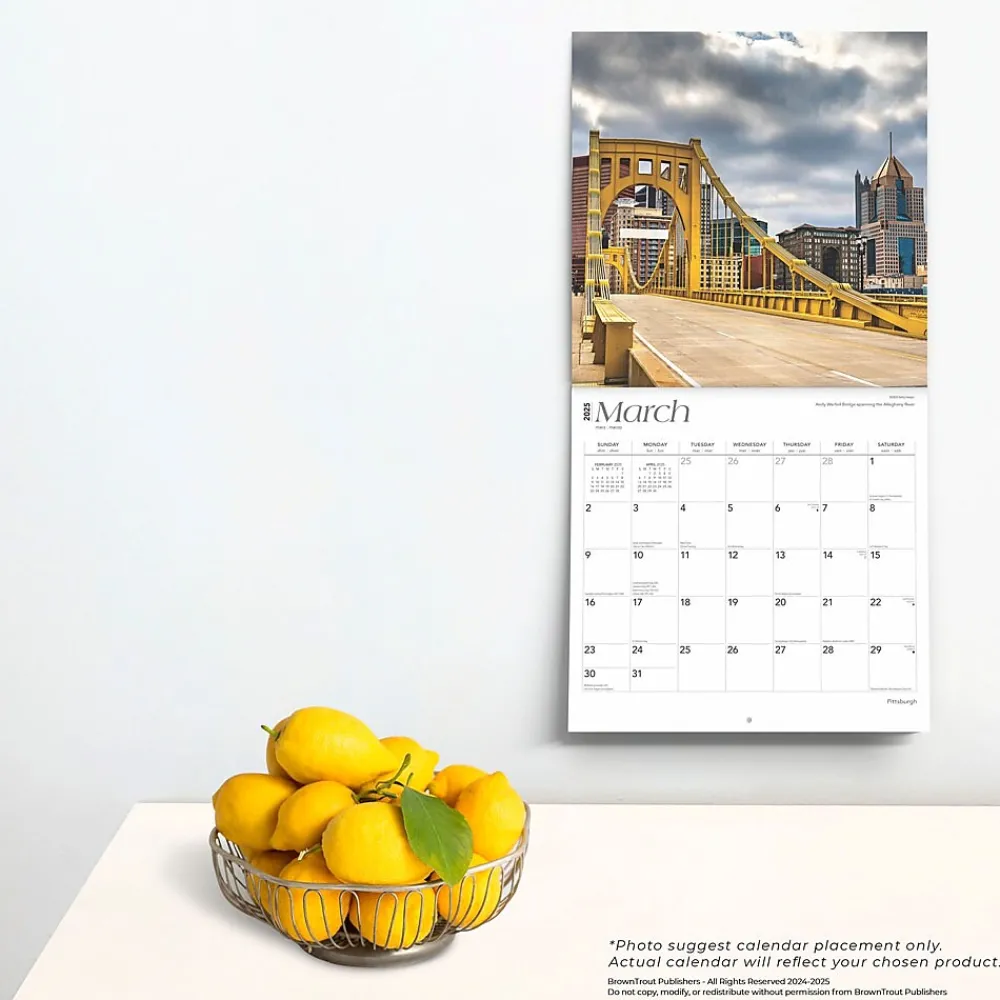 2025 Calendars|BrownTrout 2025 Pittsburgh 12" x 12" Monthly Wall Calendar (9781975475543)