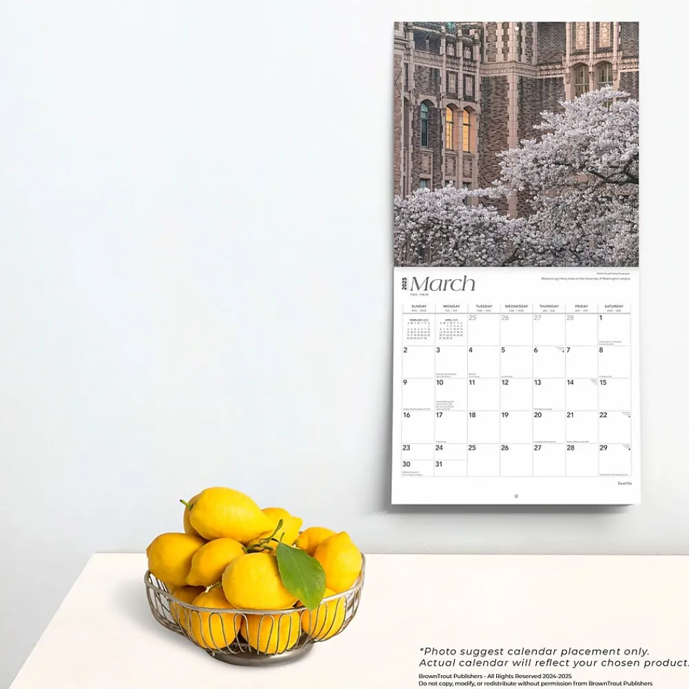 2025 Calendars|BrownTrout 2025 Seattle 12" x 12" Monthly Wall Calendar (9781975475680)