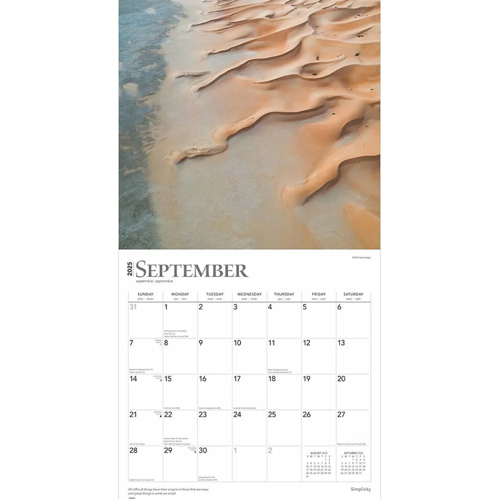 2025 Calendars|BrownTrout 2025 Simplicity 12" x 24" Monthly Square Wall Calendar, (9781975477790)