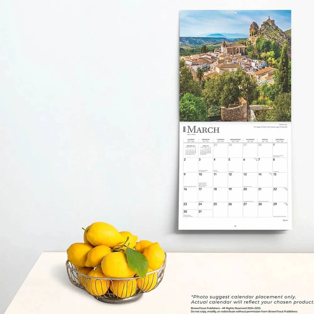 2025 Calendars|BrownTrout 2025 Spain 12" x 12" Monthly Square Wall Calendar (9781975476250)