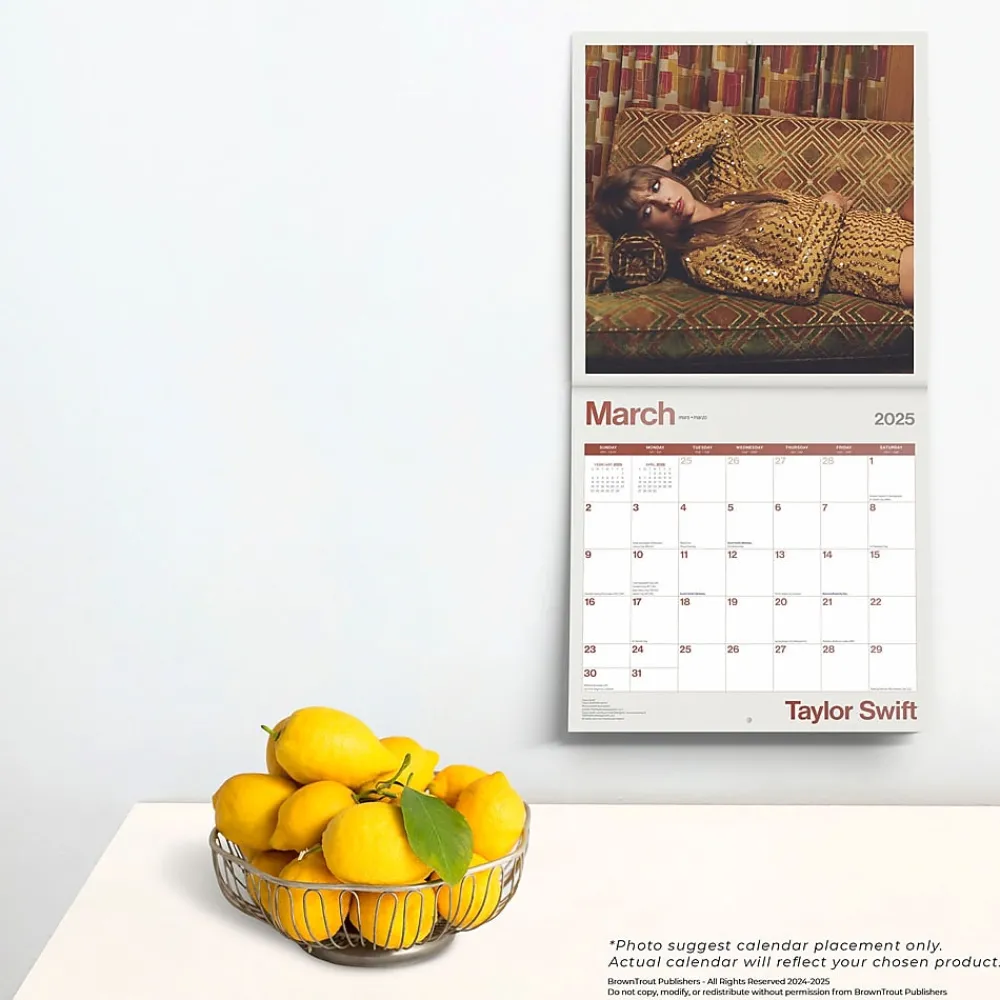 2025 Calendars|BrownTrout 2025 Taylor Swift OFFICIAL 12" x 24" Monthly Square Wall Calendar (9781975479633)