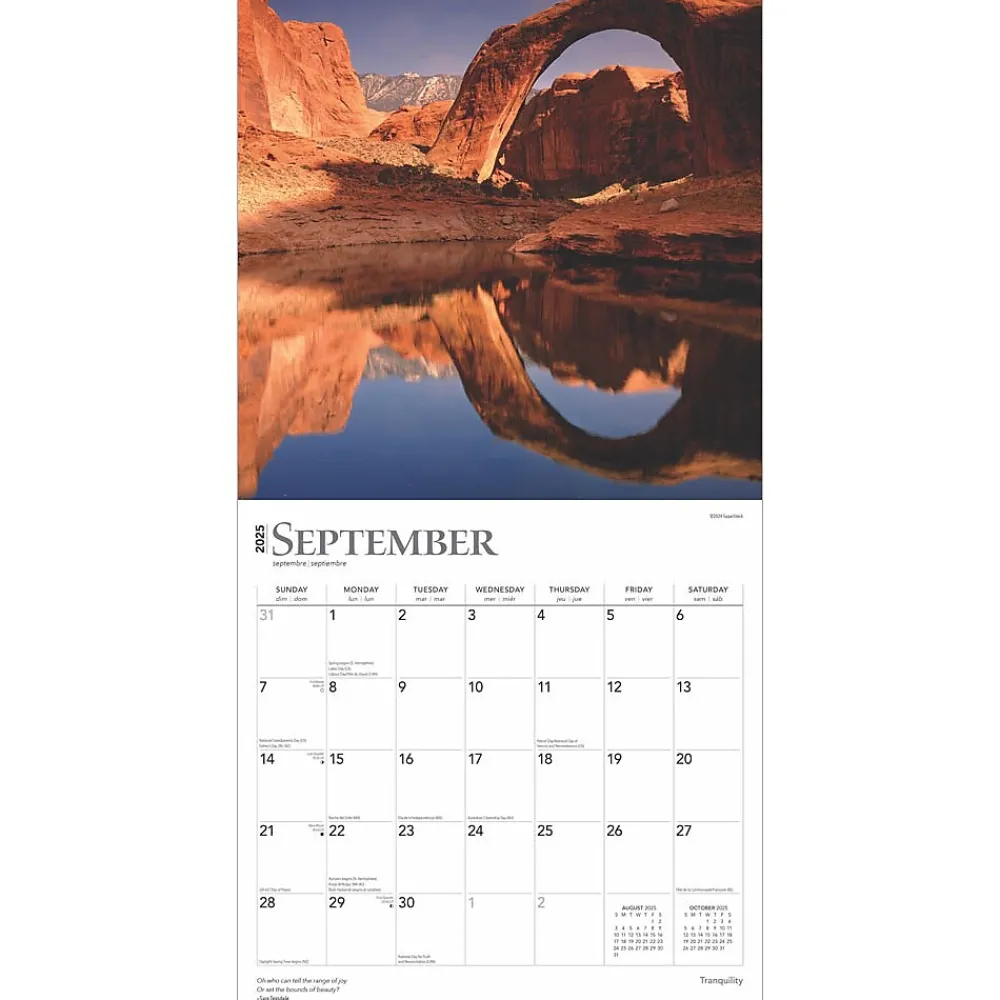 2025 Calendars|BrownTrout 2025 Tranquility 12" x 12" Monthly Square Wall Calendar (9781975477882)