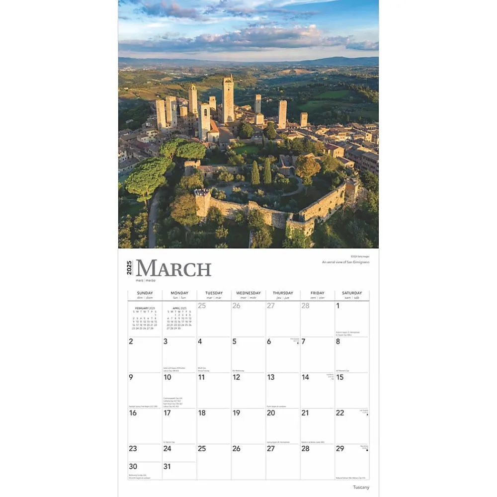 2025 Calendars|BrownTrout 2025 Tuscany 12" x 12" Monthly Wall Calendar (9781975476298)