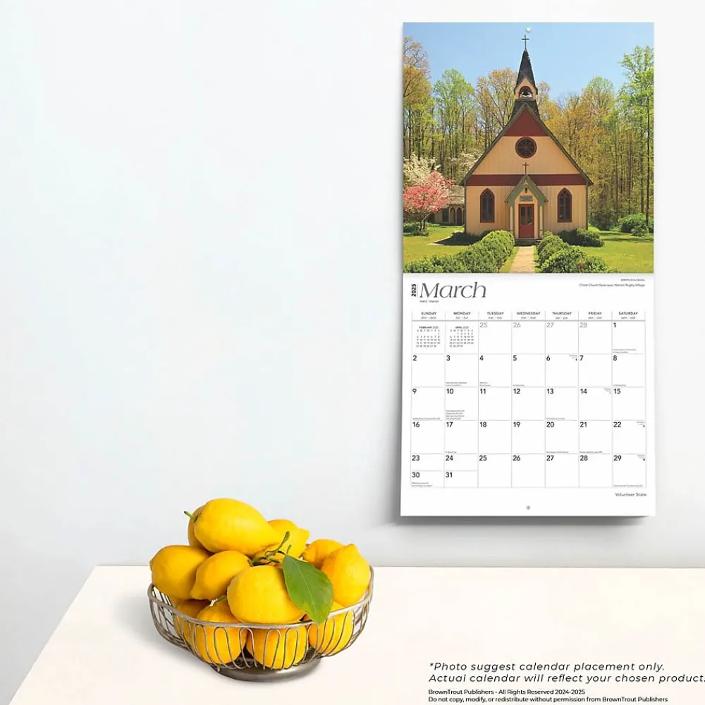 2025 Calendars|BrownTrout 2025 Volunteer State Tennessee Places 12" x 12" Monthly Wall Calendar (9781975483067)