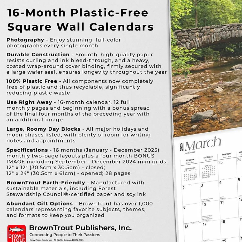 2025 Calendars|BrownTrout 2025 Washington D.C. 12" x 12" Monthly Wall Calendar (9781975475888)