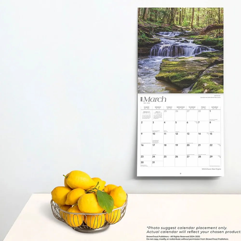 2025 Calendars|BrownTrout 2025 West Virginia Wild & Scenic 12" x 12" Monthly Wall Calendar (9781975475918)