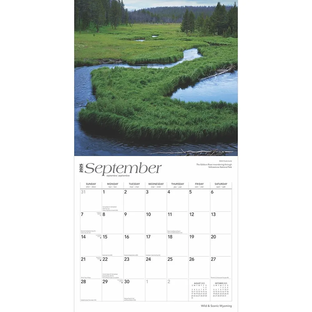 2025 Calendars|BrownTrout 2025 Wyoming Wild & Scenic 12" x 12" Monthly Wall Calendar (9781975475987)