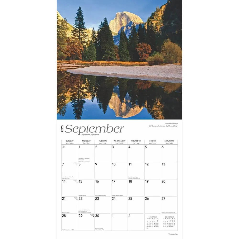 2025 Calendars|BrownTrout 2025 Yosemite 12" x 24" Monthly Square Wall Calendar, (9781975475994)