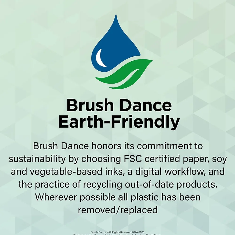 2025 Calendars|BrownTrout 2025 Brush Dance Symmetry 12" x 12" Monthly Wall Calendar (9781975481445)