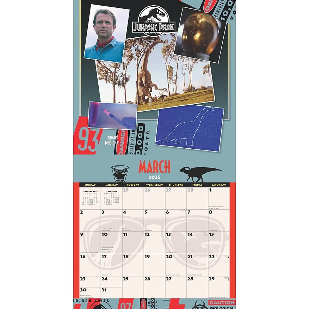 2025 Calendars|Cal Ink 2025 Jurassic Park 12" x 12" Monthly Wall Calendar (9781645916826)