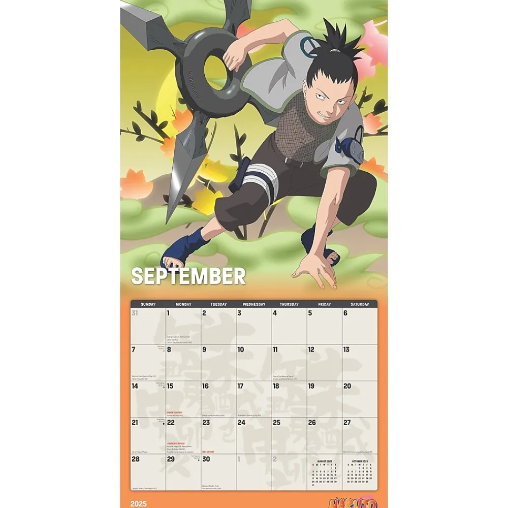 2025 Calendars|Cal Ink 2025 Naruto 12" x 12" Monthly Wall Calendar (9781645916864)