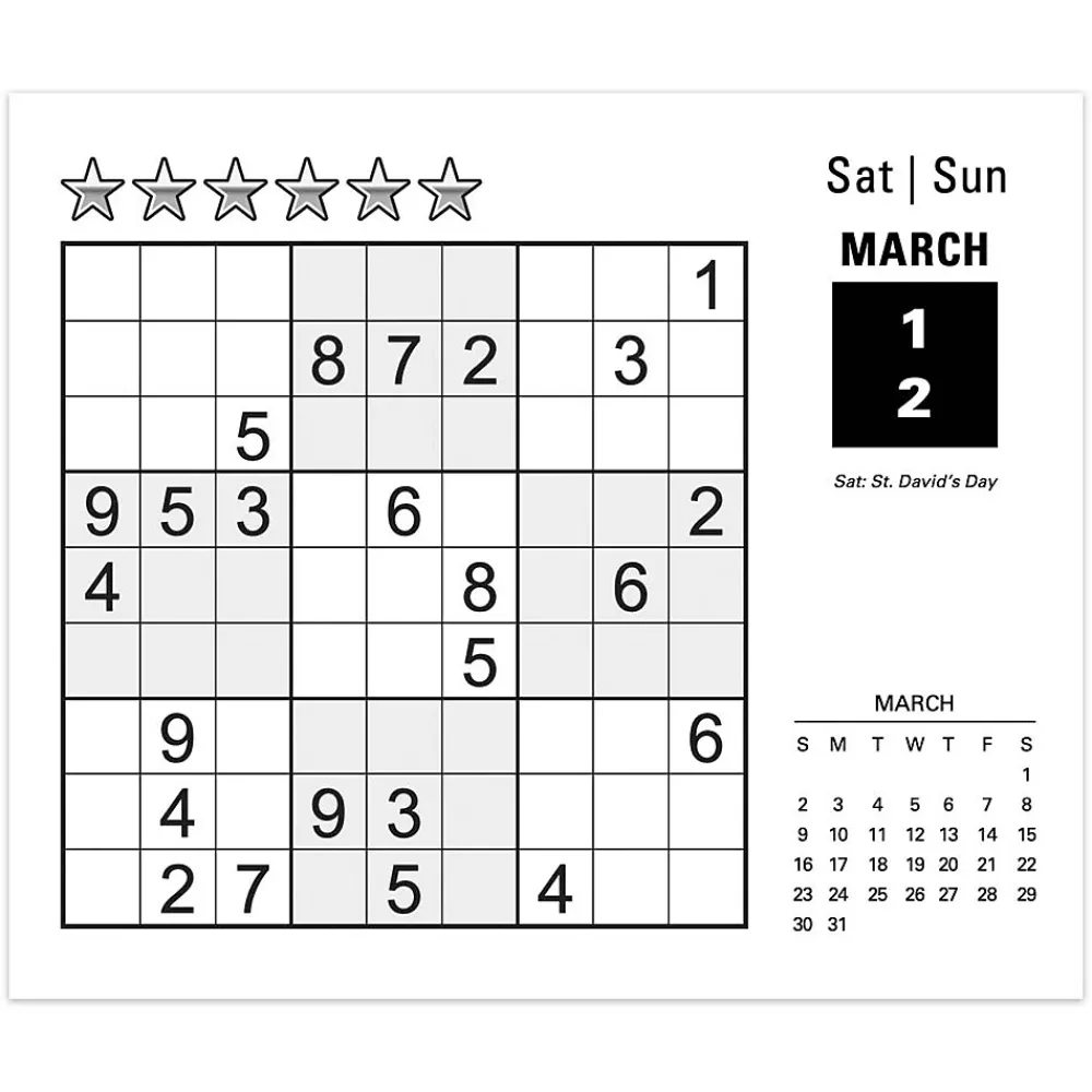 2025 Calendars|Cal Ink 2025 Sudoku 6" x 5" Day-to-Day Desktop Box Calendar (9781645915904)