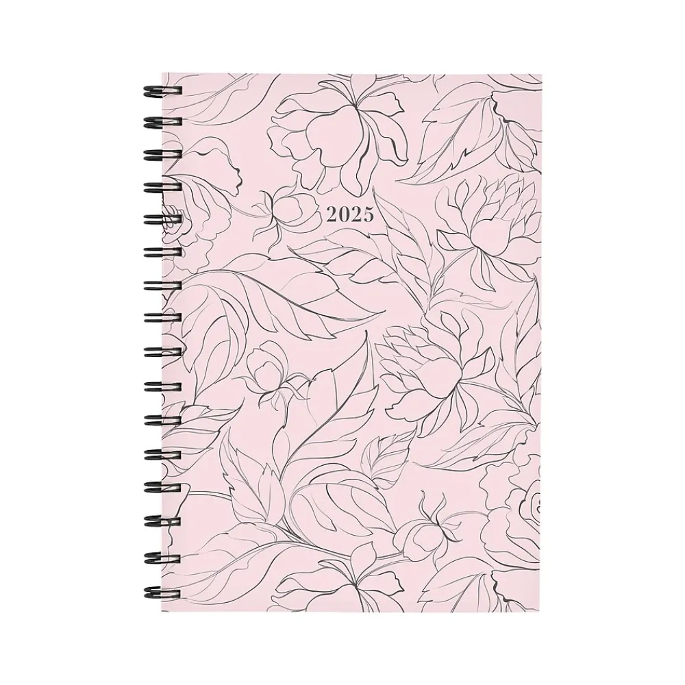 2025 Planners|Cambridge 2025 Alicia 5.5" x 8.5" Weekly & Monthly Planner, Poly Cover, Pink/Black (1726-200-25)