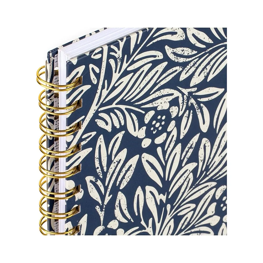 2025 Planners|Cambridge 2025 Blockprint 8.5" x 11" Weekly & Monthly Planner, Cotton Cover, Blue/White (1724-905-25)