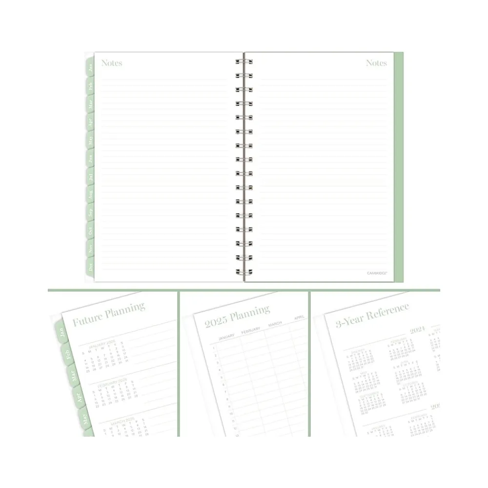 2025 Planners|Cambridge 2025 Ombre 5.5" x 8.5" Weekly & Monthly Planner, Poly Cover, Multicolor (1731-200-25)