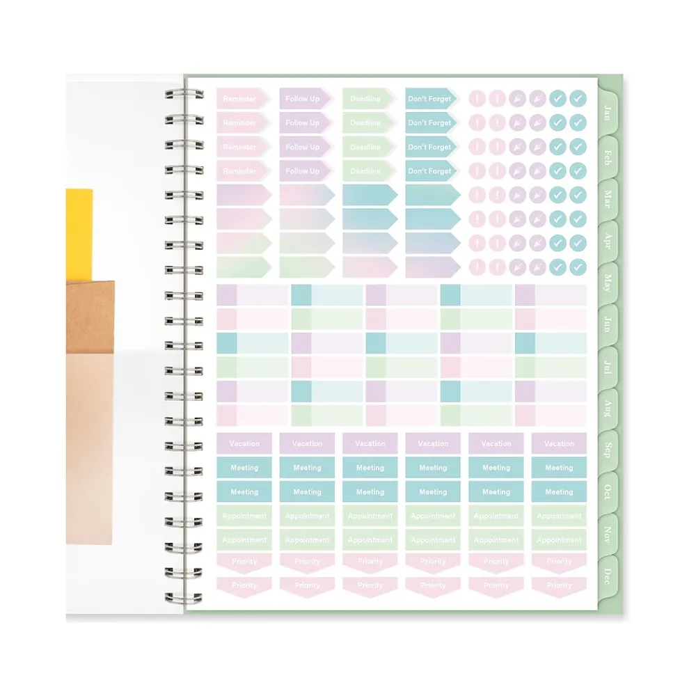 2025 Planners|Cambridge 2025 Ombre 8.5" x 11" Weekly & Monthly Planner, Poly Cover, Multicolor (1731-905-25)