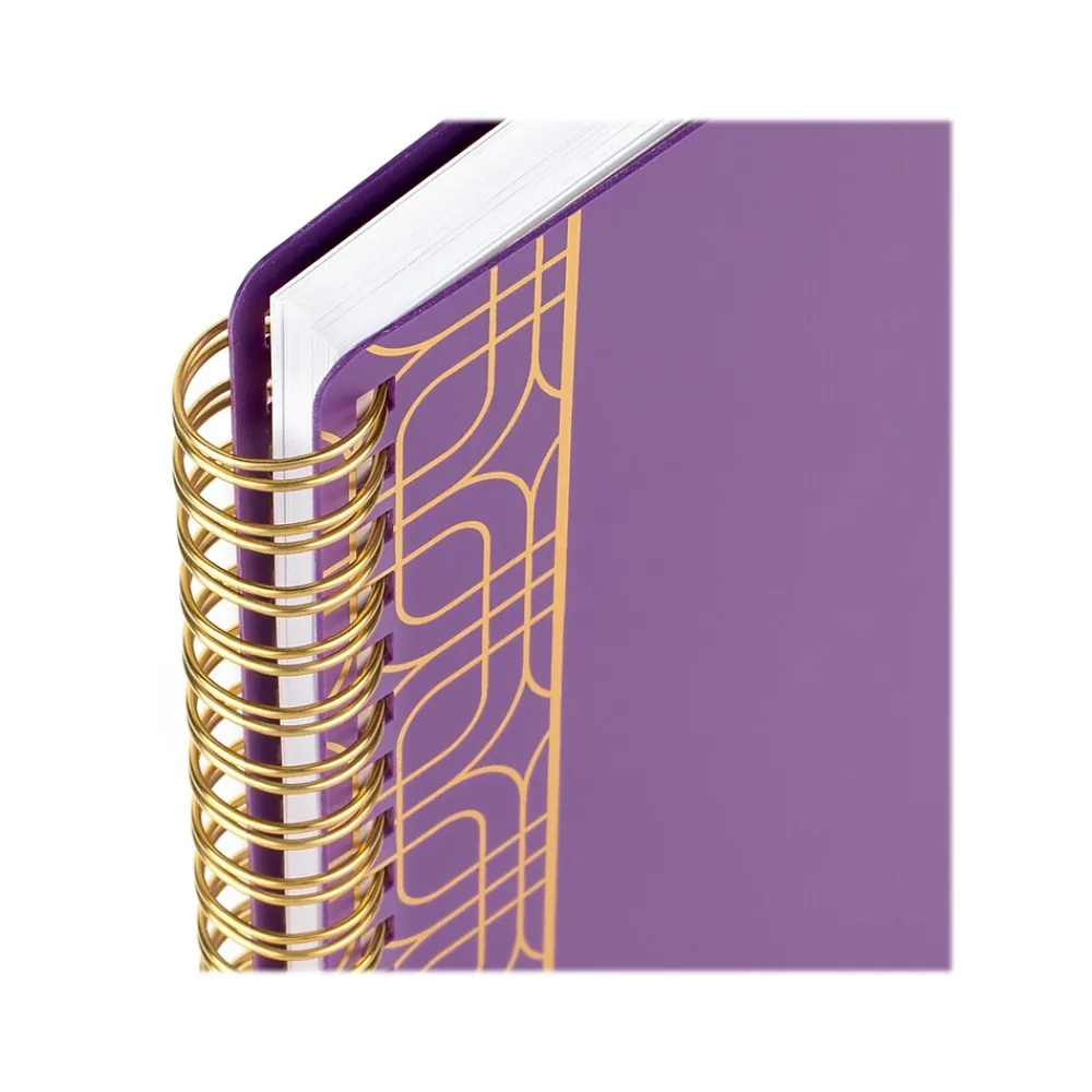 Academic Planners|Cambridge 2024-2025 WorkStyle Balance 5.5" x 8.5" Academic Weekly & Monthly Planner, Poly Cover, Purple Swirl