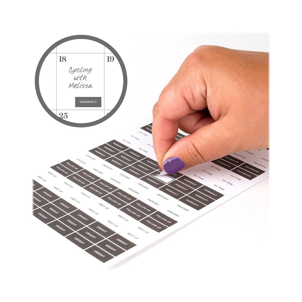 Academic Planners|Cambridge 2024-2025 WorkStyle Balance 5.5" x 8.5" Academic Weekly & Monthly Planner, Poly Cover, Purple Swirl