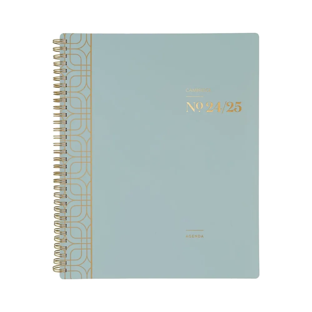 Academic Planners|Cambridge 2024-2025 WorkStyle Classic 8.5" x 11" Academic Weekly & Monthly Planner, Poly Cover, Mellow Frost