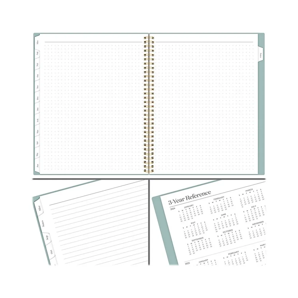 Academic Planners|Cambridge 2024-2025 WorkStyle Classic 8.5" x 11" Academic Weekly & Monthly Planner, Poly Cover, Mellow Frost