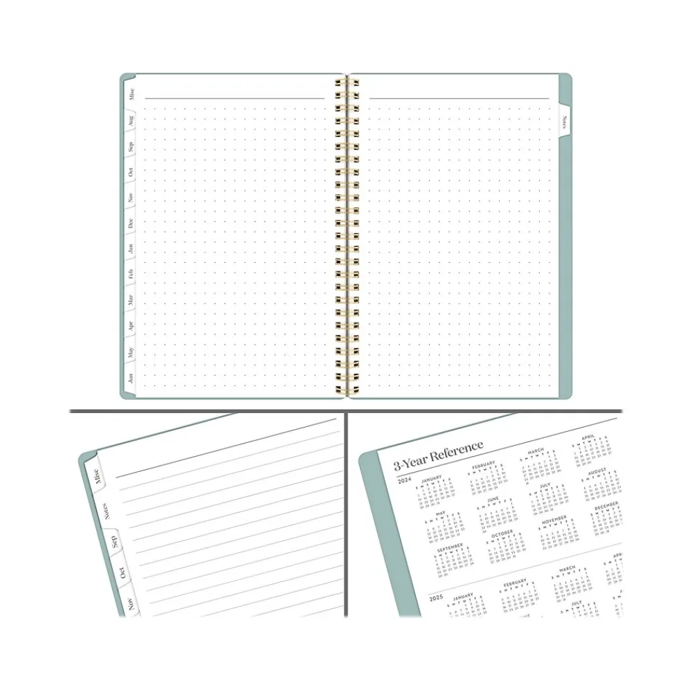 Academic Planners|Cambridge 2024-2025 WorkStyle Classic 5.5" x 8.5" Academic Weekly & Monthly Planner, Plastic Cover, Mellow Frost
