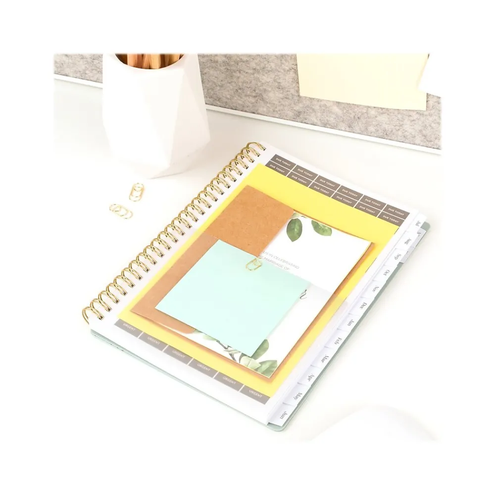 Academic Planners|Cambridge 2024-2025 WorkStyle Classic 5.5" x 8.5" Academic Weekly & Monthly Planner, Plastic Cover, Mellow Frost