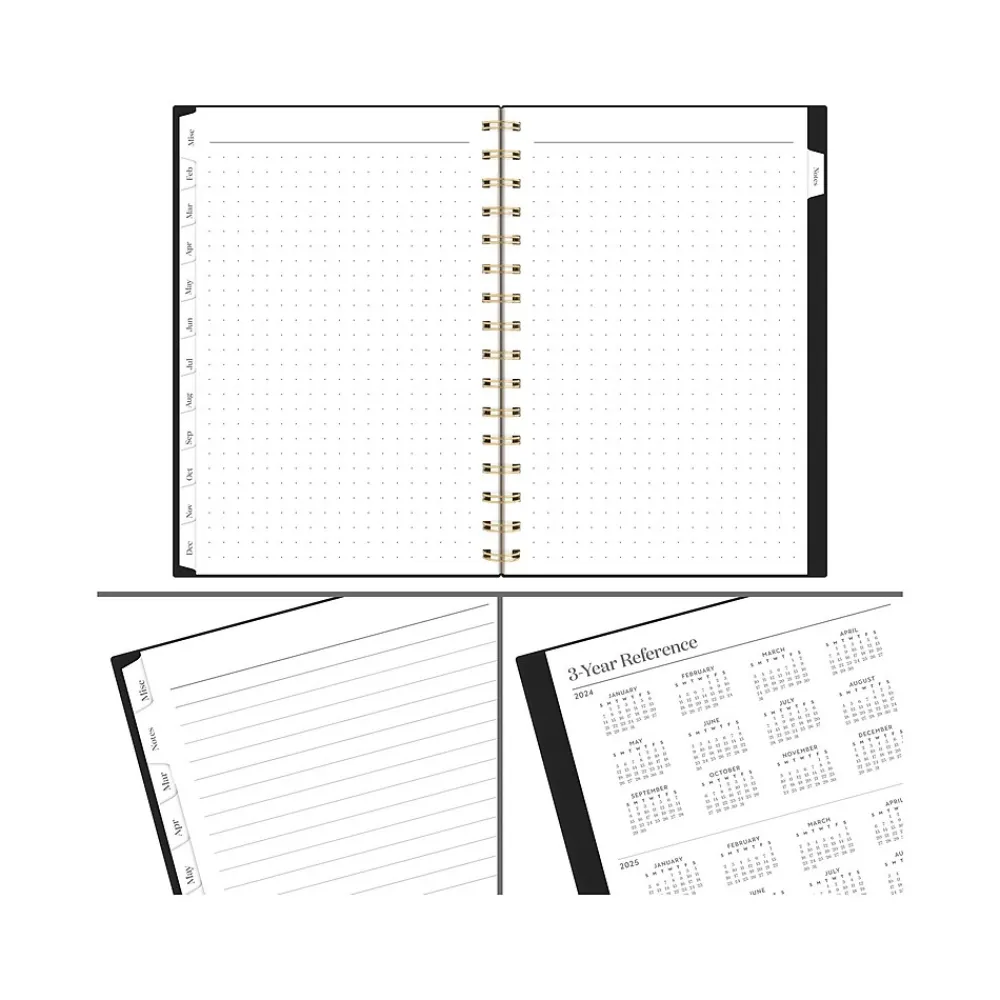 2025 Planners|Cambridge 2025 WorkStyle Classic 5.5" x 8.5" Weekly & Monthly Planner, Poly Cover, Black/Gold (1606-200-05-25)