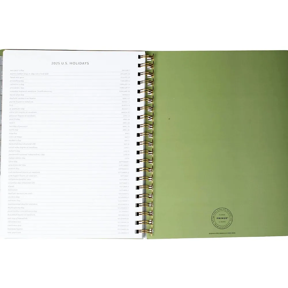 2025 Planners|Fringe 2025 Magnolia 8.75" x 11" Claendar Year Weekly & Monthly Planner, Paper Cover, Multicolor (855PA001FSC)