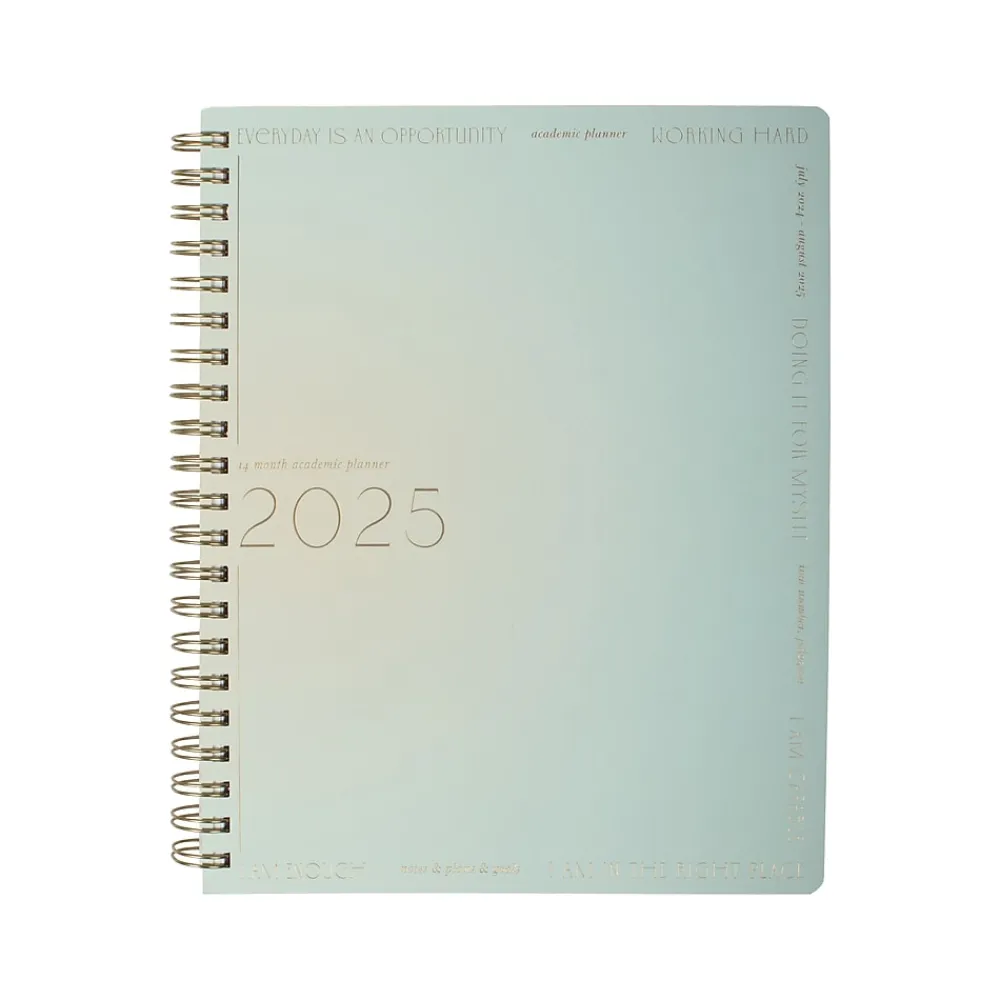 Academic Planners|Fringe 2024-2025 Manifesting 8.75" x 11" Academic Weekly & Monthly Planner, Paper Cover, Aquamarine Blue (825011FSC)