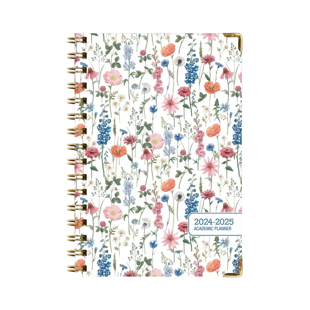 Academic Planners|Global Printed Products 2024-2025 Botanical 5.5" x 8" Academic Weekly & Monthly Planner, Paper Cover, Multicolor (AY24-30-S)