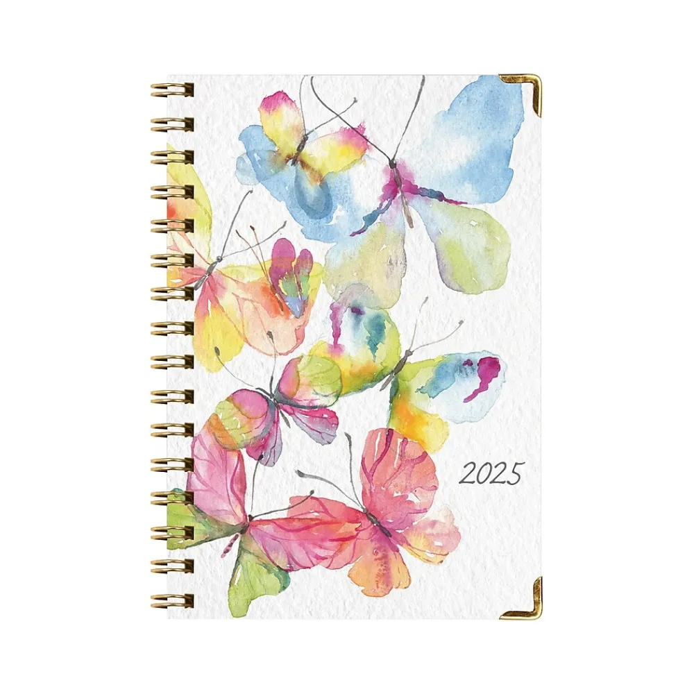 2025 Planners|Global Printed Products 2025 5.5" x 8" Weekly & Monthly Planner, Paperboard Cover, Multicolor (SPLS25-58-33)